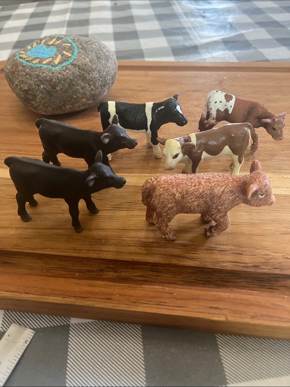 Schleich calves Figurine Set - Brown, Black, White